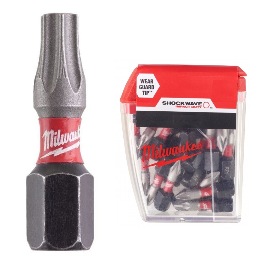 MILWAUKEE Shockwave bit torx TX40x25mm 1/4 Impact Duty - 25ks