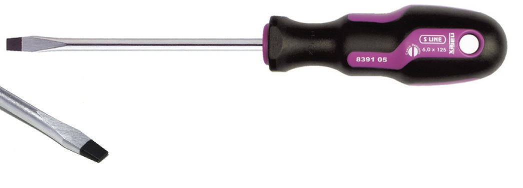 NAREX Šroubovák plochý PL 10 x 200 mm, profi S-Line, měkčená rukojeť