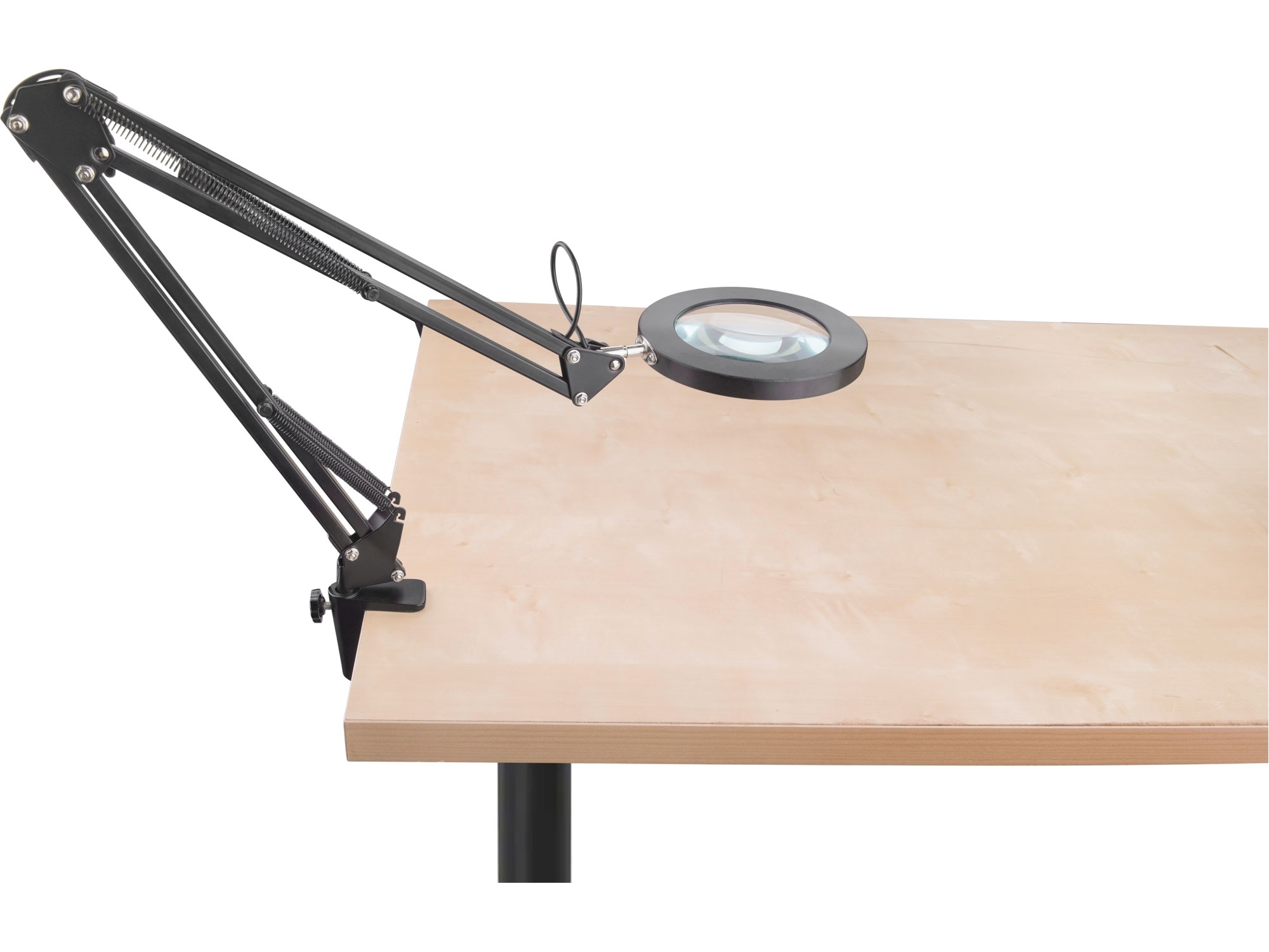 EXTOL LIGHT Stolní lupa s osvětlením, 5x zvětšení, osvětlení 2400 lm, USB napájení, černá - Obrázek 2