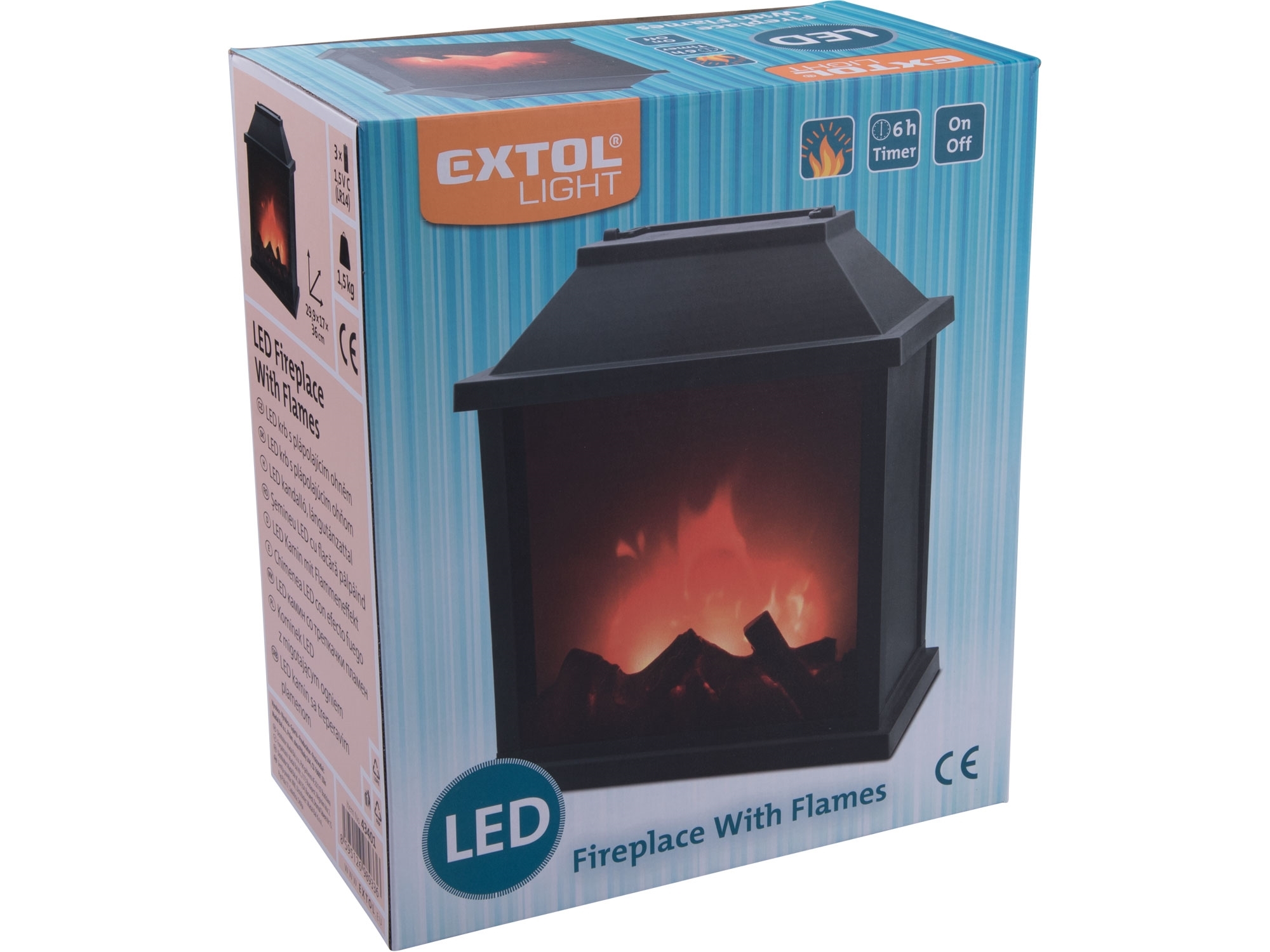 EXTOL LIGHT LED krb s plápolajícím ohněm 43401 - Obrázek 2