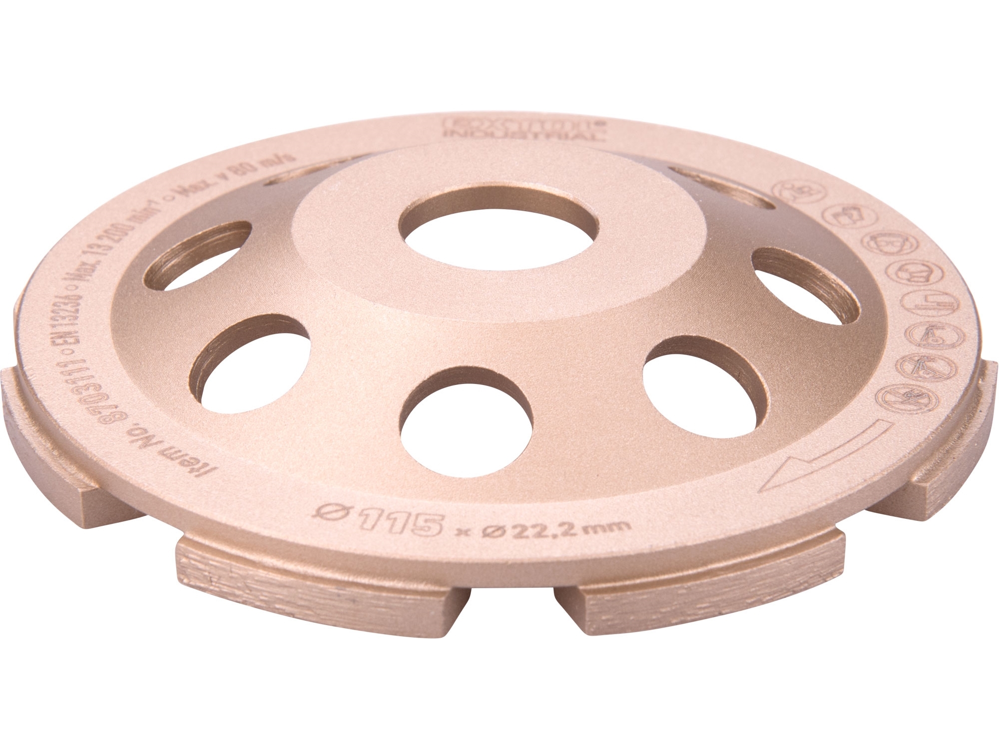 EXTOL INDUSTRIAL kotouč diamantový brusný jednořadý, O 115x22,2mm - Obrázek 2