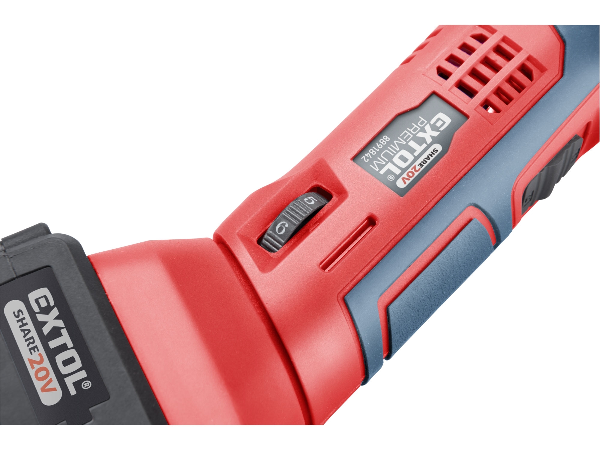 EXTOL PREMIUM bruska multifunkční aku SHARE20V, rychloupínací, 20V Li-ion, 2000mAh 8891842 - Obrázek 3