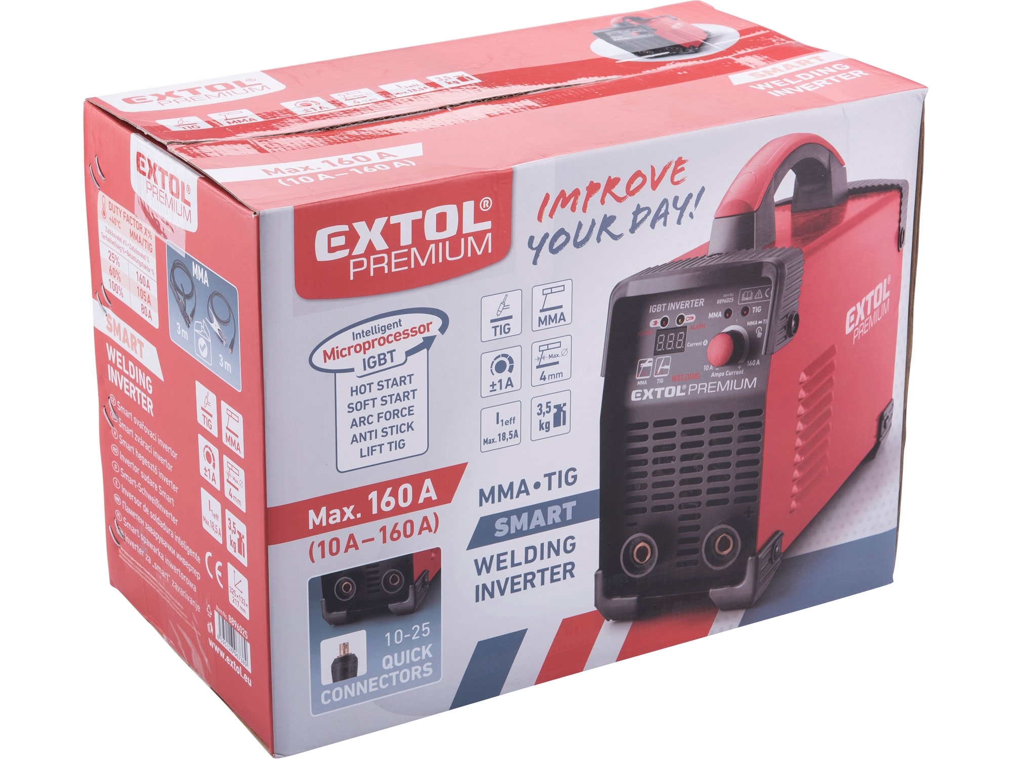Invertor svařovací 160A MMA/TIG EXTOL PREMIUM 8896025 - Obrázek 5