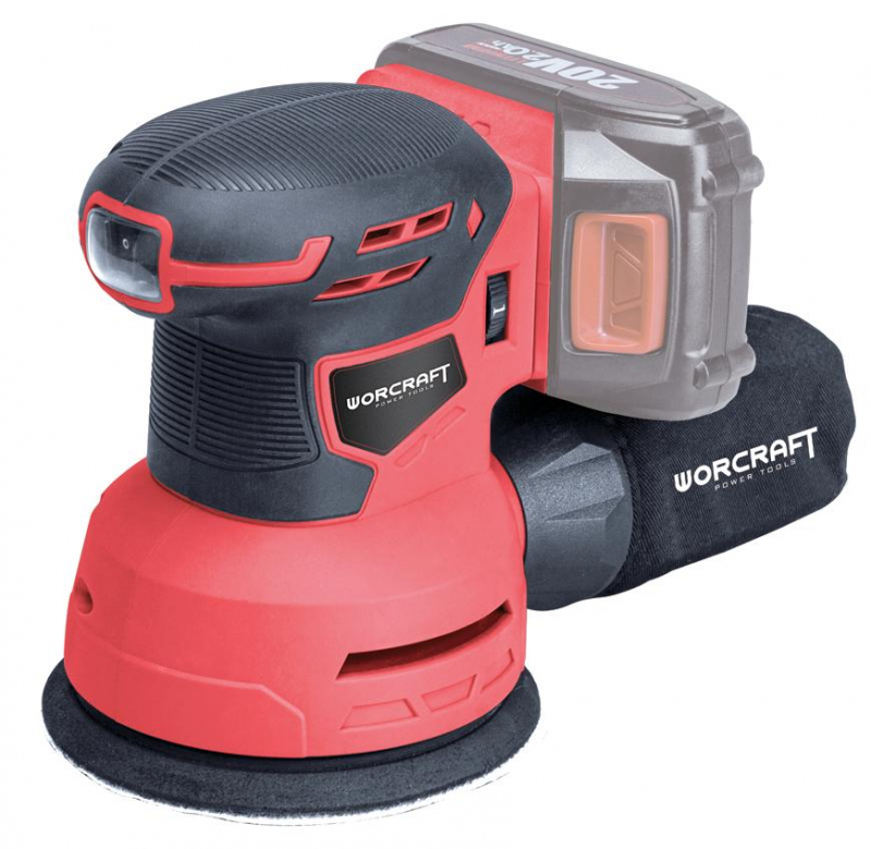 WORCRAFT Aku excentrická bruska 125mm 20V CRS-S20Li bez baterie a nabíječky - Obrázek 3