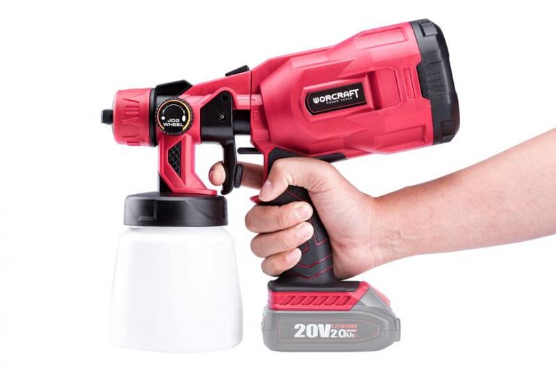 WORCRAFT Aku stříkací pistole 800ml, CSG-S20Li, 20V Li-Ion (bez baterie a nabíječky) - Obrázek 4