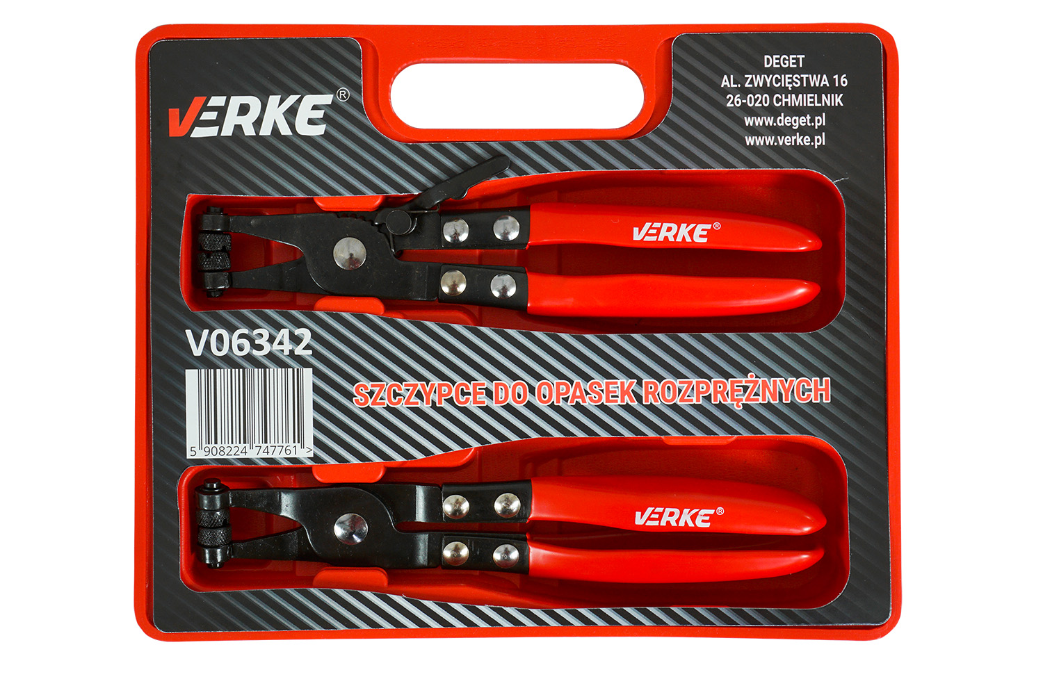 VERKE Kleště na hadicové spony sada 2ks V06342 - Obrázek 2