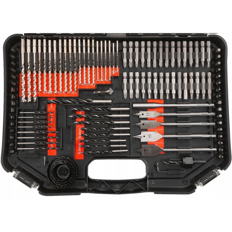 VERKE Velká sada vrtáků a bitů v kufru 246ks V39206 - Obrázek 3
