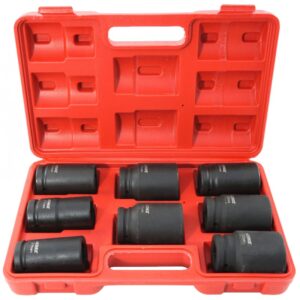 VERKE Gola ořechy šestihranné kované 3/4", nástrčné hlavice sada 8 kusů 24-38mm V39470