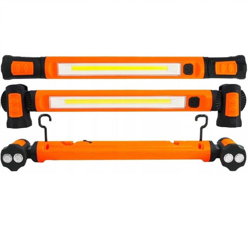 VERKE PREMIUM Pracovní světlo s magnetem COB LED 10W, montážní svítilna, nabíjecí 2600mAh