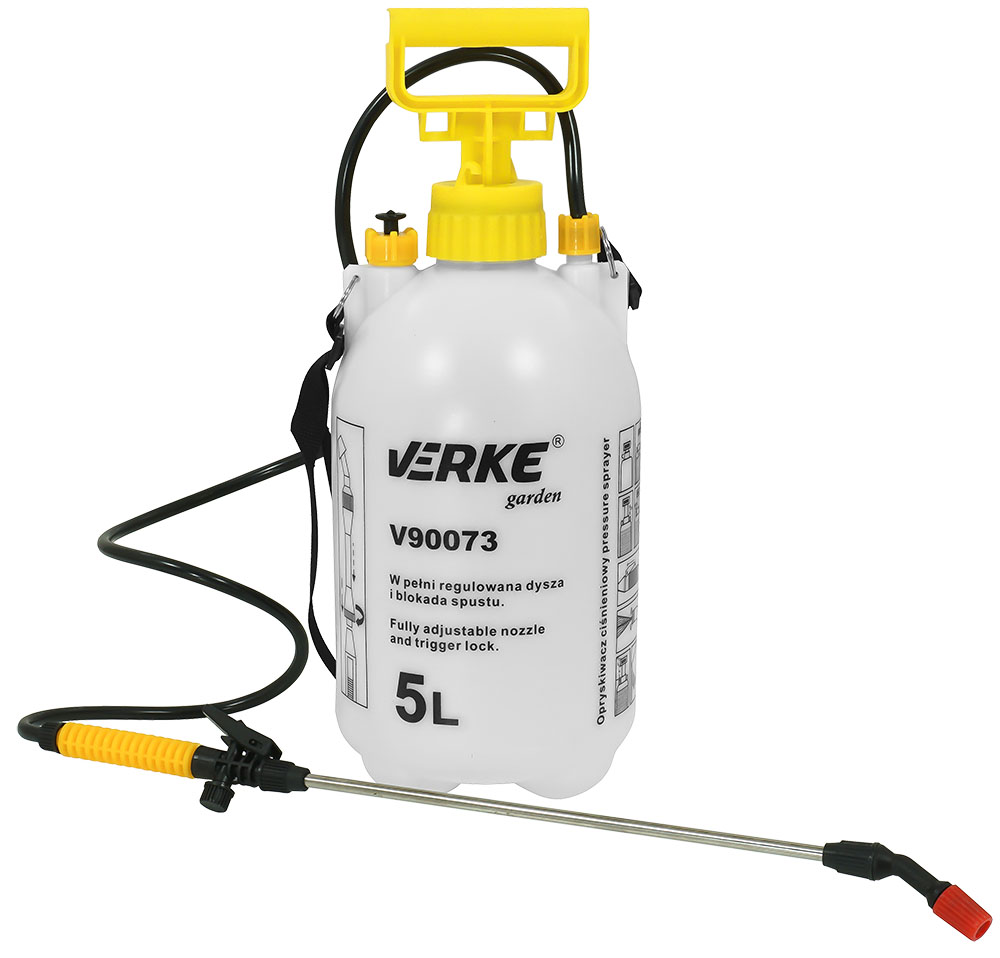 VERKE GARDEN Zahradní tlakový postřikovač s popruhem přes rameno - 5L