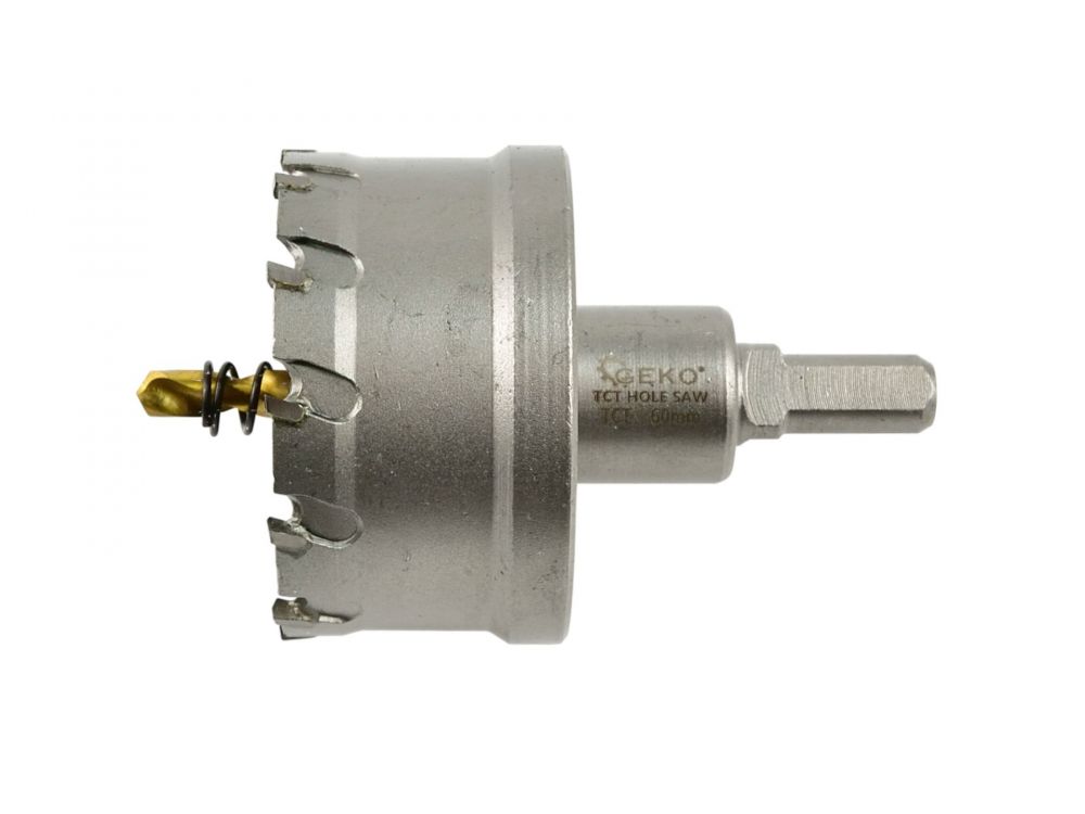GEKO Tvrdokovový korunkový vrták do kovu 60mm TCT