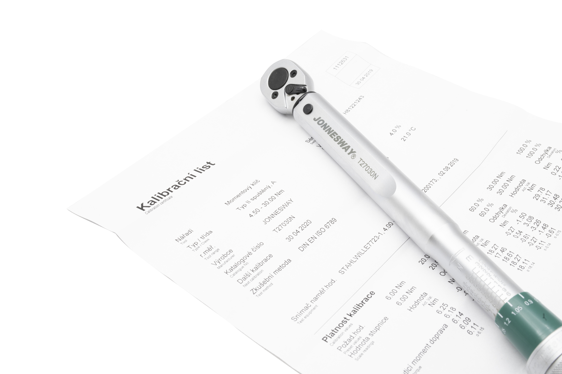 JONNESWAY Momentový klíč 1/2“, 40-200 Nm, s certifikátem - T27200N - Obrázek 3