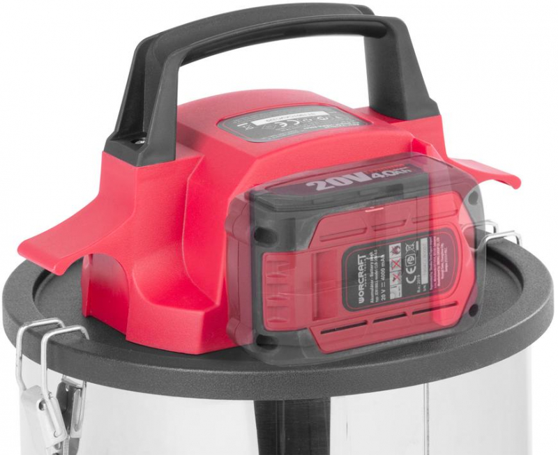 WORCRAFT Aku vysavač CAVC-S20Li-18L na popel, hepa filtr (bez baterie a nabíječky) - Obrázek 3