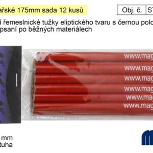 Tužky tesařské 175mm sada 12 kusů