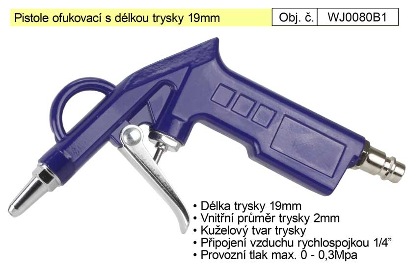 Pistole ofukovací vzduchová, tryska 19mm Magg WJ0080B1