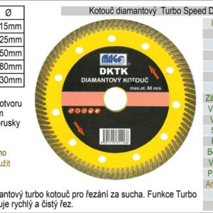 Kotouč diamantový turbo-speed pro úhlové brusky DKTK230