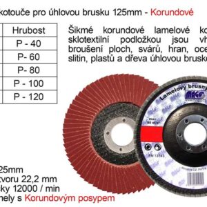 Kotouč lamelový Magg korundový 125mm P40