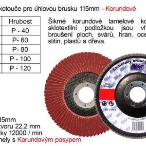 Kotouč lamelový Magg korundový 115mm P120