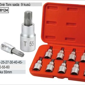 Nástrčné hlavice torx sada 9 kusů T20-T60