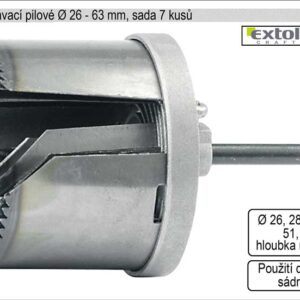Vrtáky   vyřezávací pilové sada  7 dílů 26-63mm