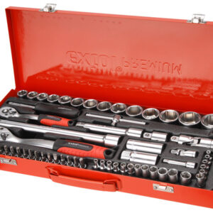 klíče nástrčné, sada 65ks, 1/4", 1/2", CrV, EXTOL PREMIUM