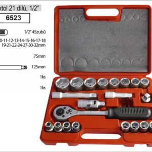 Gola sada Extol 21 dílů 1/2"
