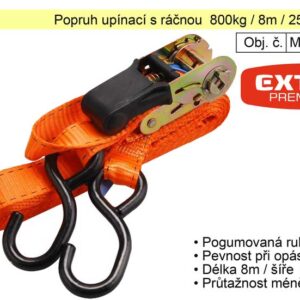 Popruh upínací s ráčnou  800kg / 8m / 25mm 1 kus