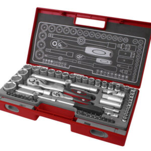 hlavice nástrčné, sada 60ks, 1/4", 1/2", 61CrV5, FORTUM