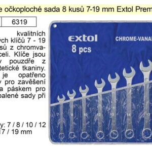 Klíče očkoploché sada 8 kusů 7-19mm CrV