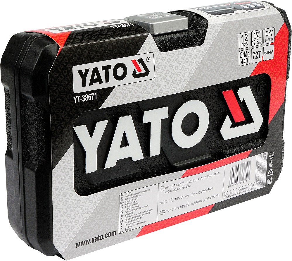 YATO Gola sada 1/2" 12 ks YT-38671 - Obrázek 2