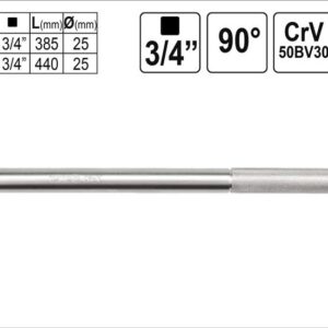 Páka trhák zahnutý 90° 3/4" délka 370mm