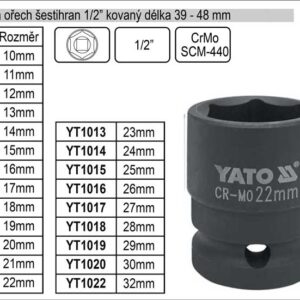 Gola ořech šestihran 1/2" kovaný 32mm