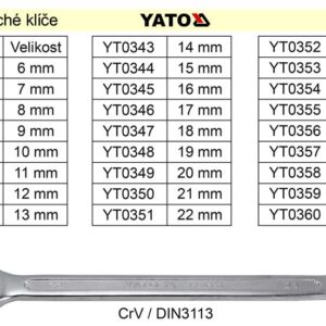 YATO Očkoplochý klíč 26mm CrV