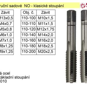 Závitníky ruční sadové  M5x0,8 NO klasický závit