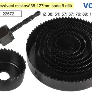 Vrtáky vyřezávací miskové 38-127mm sada 9 dílů