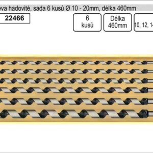 Vrtáky do dřeva hadovité sada 6 kusů 10-20mm délka 460mm