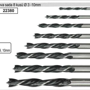 Vrtáky  do dřeva sada  8 kusů 3-10mm