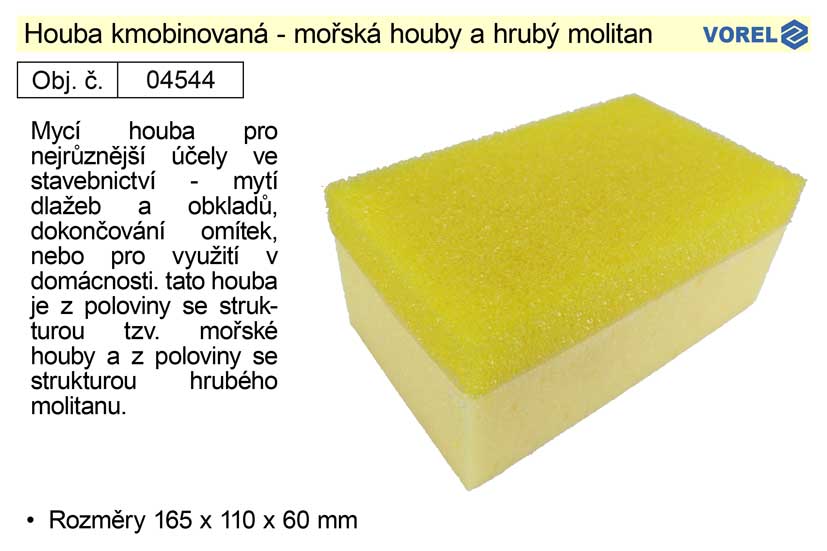 Houba kobinovaná se strukturou mořské houby a hrubého molitanu 165x1