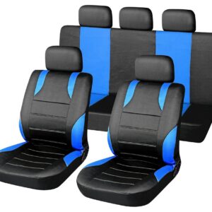 Potahy sedadel sada 9ks SPORT modré AIRBAG