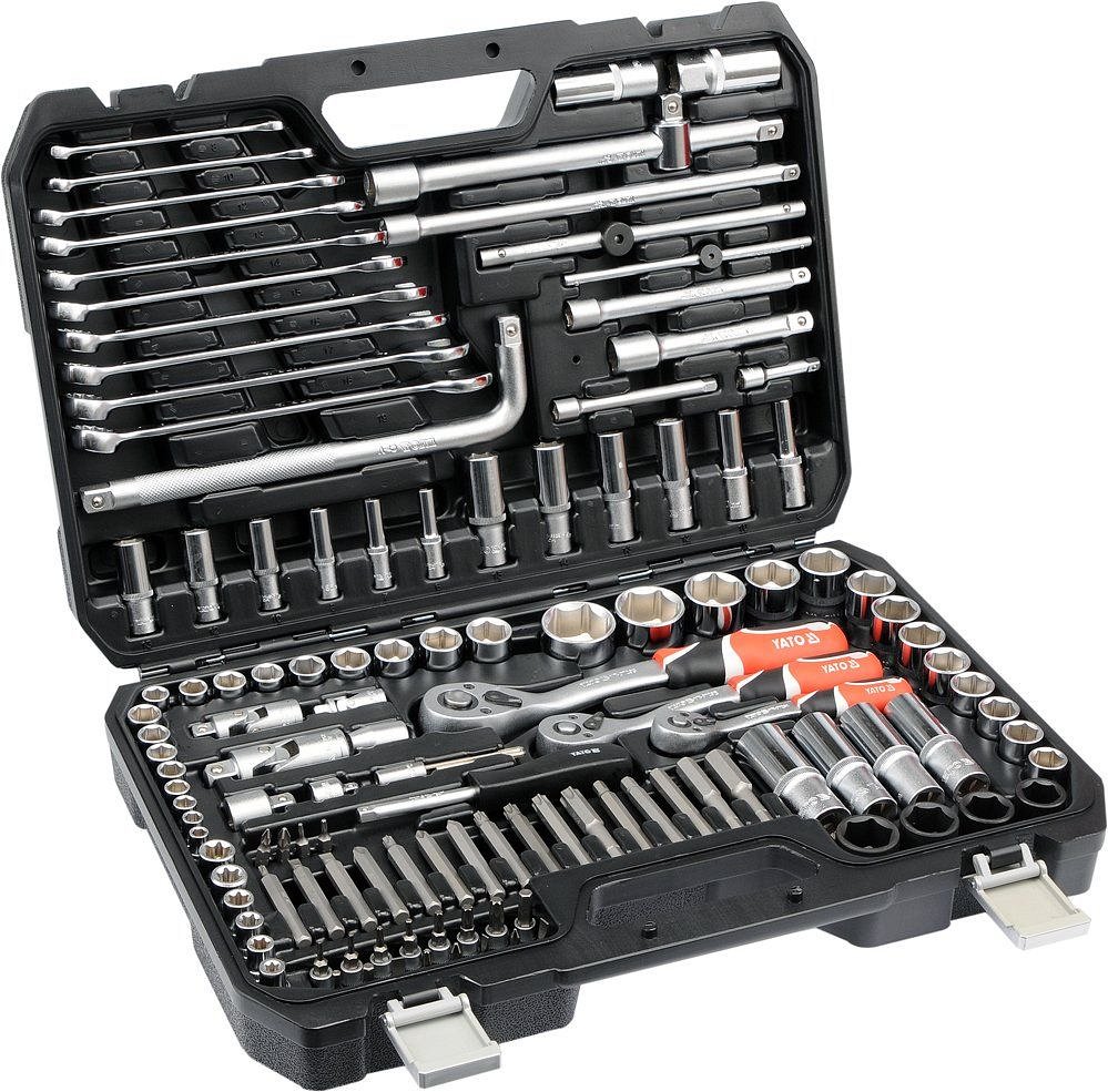 YATO Gola sada 1/2", 3/8", 1/4" + příslušenství 128 ks YT-38872 - Obrázek 2