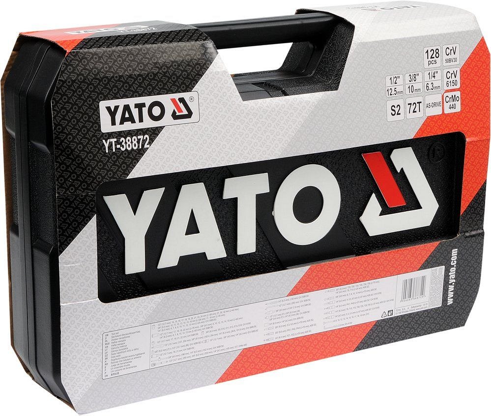 YATO Gola sada 1/2", 3/8", 1/4" + příslušenství 128 ks YT-38872 - Obrázek 4