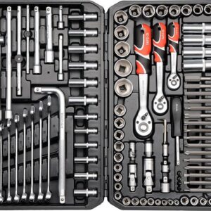 YATO Gola sada 1/2", 3/8", 1/4" + příslušenství 128 ks YT-38872