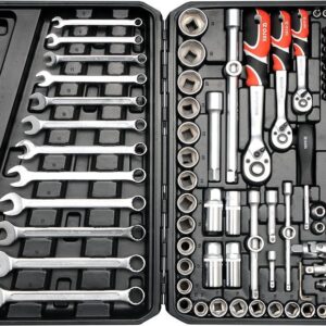 YATO Gola sada 1/2", 3/8", 1/4" + příslušenství 111 ks YT-38831