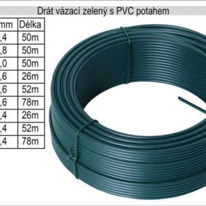 Drát napínací s PVC potahem 1,8mm délka 50m