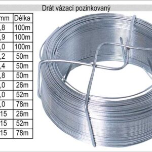 Drát napínací pozinkovaný 2,0mm délka 78m