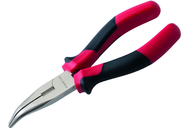 Kleště půlkulaté zahnuté s dvoubarevnou izolací délka 160mm Festa