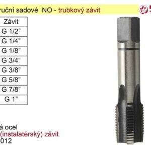 Závitníky ruční sadové G1/8" NO trubkový závit