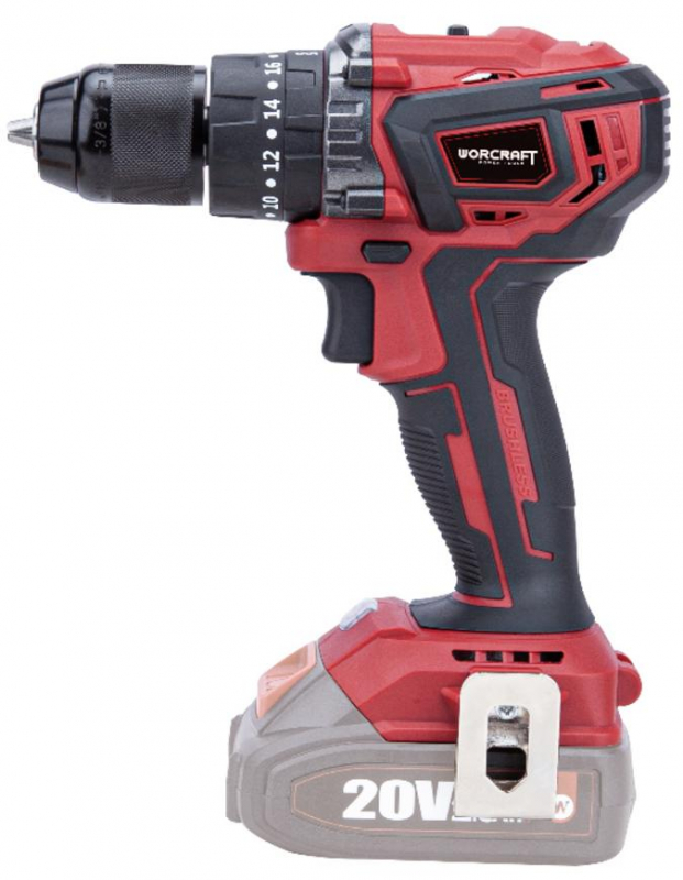 WORCRAFT Aku vrtačka s příklepem 20V CHD-S20LiBA, bezuhlíková, bez baterie a nabíječky - Obrázek 2