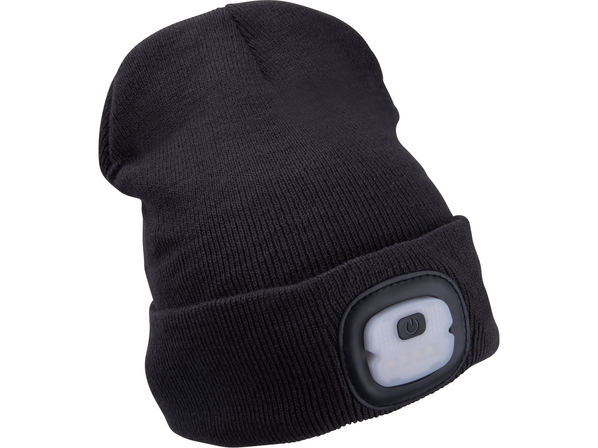čepice s čelovkou 4x25lm, USB nabíjení, tmavě šedá, ECONOMY, univerzální velikost 43452