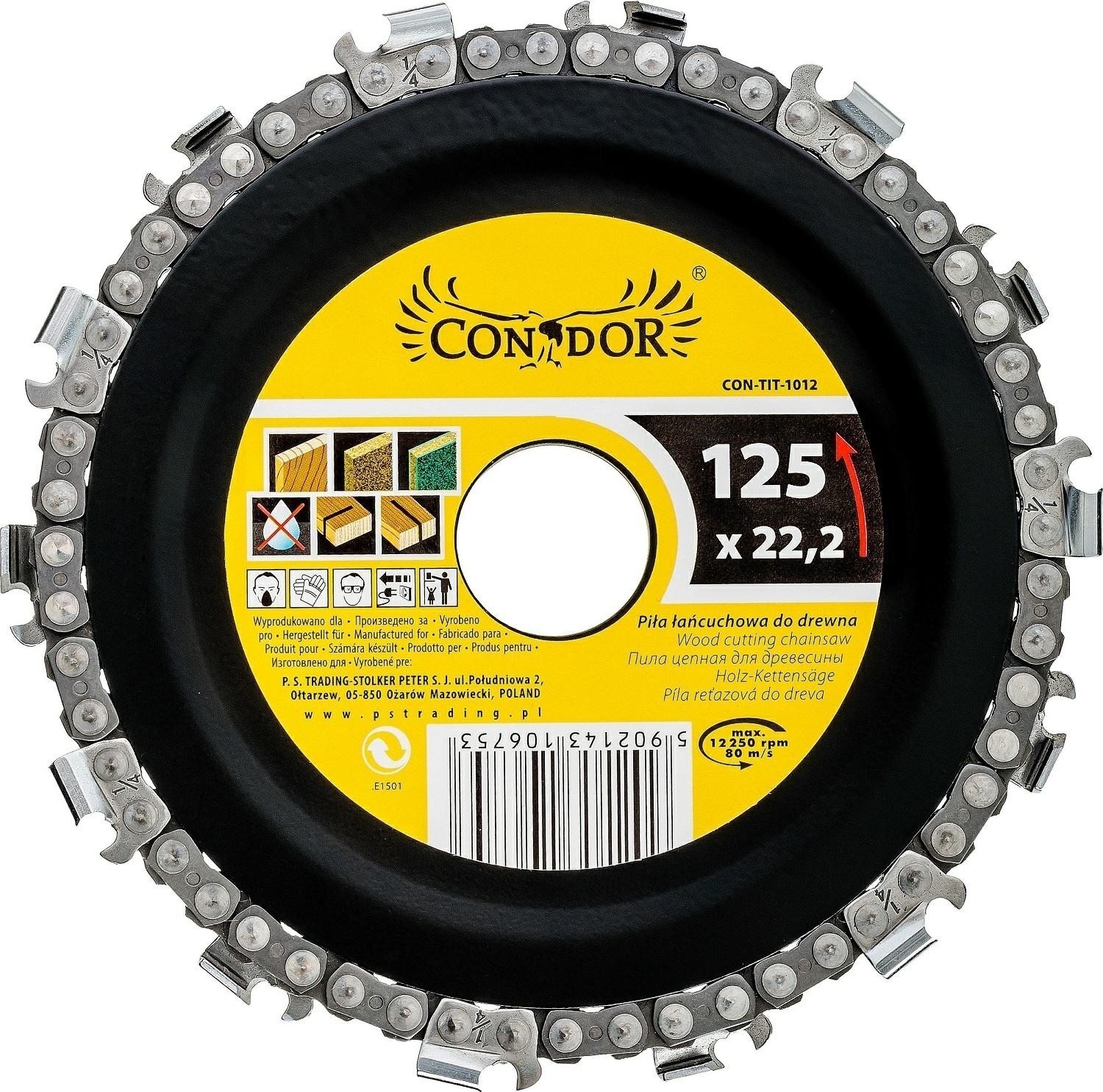 CONDOR Řetězový kotouč na dřevo 125mm (TO-08771)